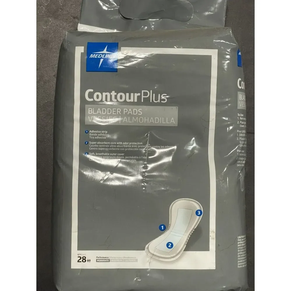 28‎ Count Packs Medline Contour Plus Incontenance Bladder Pads Moderate